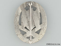 General Assault Badge, In Zincgeneral Assault Badge, In Silvered Zinc, Unmarked, It Retains All Of The Silver Finish, In Unworn Condition.