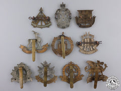Ten First War British Cap Badges