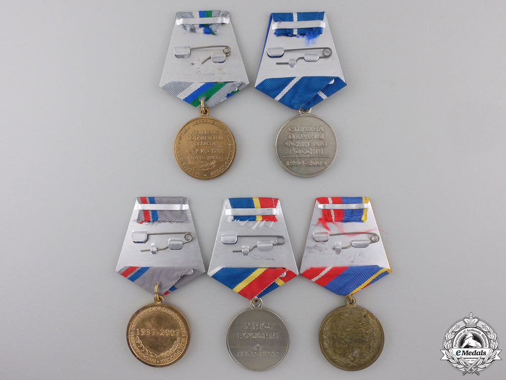 5 Russian Pyka Five Russian Federation Medals – eMedals