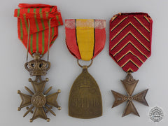 Three First War Belgian Medals And Awards