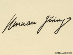 A Hermann Göring Signature