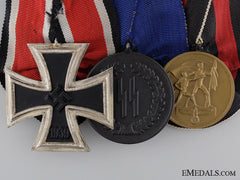 A Second War Ss Long Service & Campaign Medal Bar