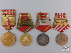 Four Romanian Socialist Medals And Awards