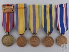 Five American Miniature Campaign Medals