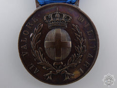 An Italian Al Valore Militare Medal By S.j; Bronze Grade