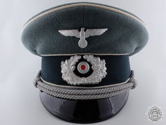 A Fine German Infantry Officer's Visor Named To  E. Crolitz