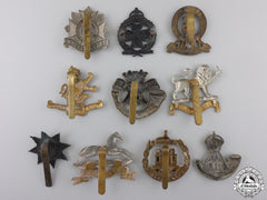 Ten First War British Cap Badges