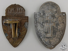 A Pair Of Second War  Hungarian Levente Youth Badges