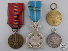 Four Romanian Medals And Awards