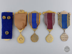 Five Royal Canadian Legion Officer Badges