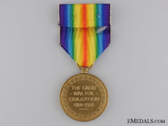 Wwi Victory Medal To The 24Th Canadian Infantry; Kia