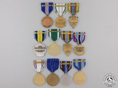 Eleven American Campaign And Service Medals