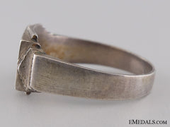 A Silver Afrikakorps Ring; 900 Marked