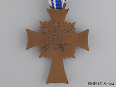 A German Mother's Cross; Bronze Grade