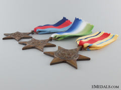Three Second War Campaign Stars