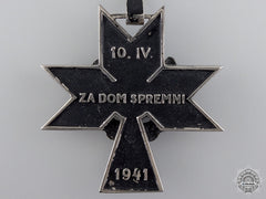 A Croatian Order Of Iron Trefoil 3Rd Class With Oak Leaves