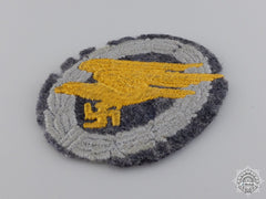 A Uniform Removed Fallschirmjäger Badge; Cloth Version