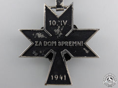 A Croatian Order Of Iron Trefoil; Fourth Class For Gallantry