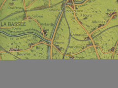 A First War Trench Map Named To Lieut. Mcnair, 1St Canadian