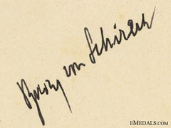 The Signature Of Hj Leader Von Schirach