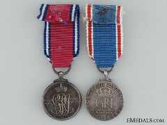 Jubilee Medal 1935 And Coronation Medal 1937 Miniature Pair