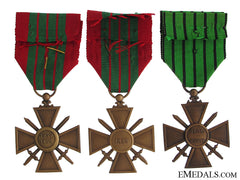 Three Wwii Period Croix De Guerre