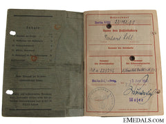 The Wehrpass For Gerhard Lehl