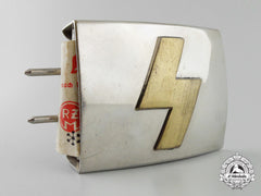 A Deutsches Jungvolk Belt Buckle With Rzm Control Tag By Julius Kremp, Ludenscheid