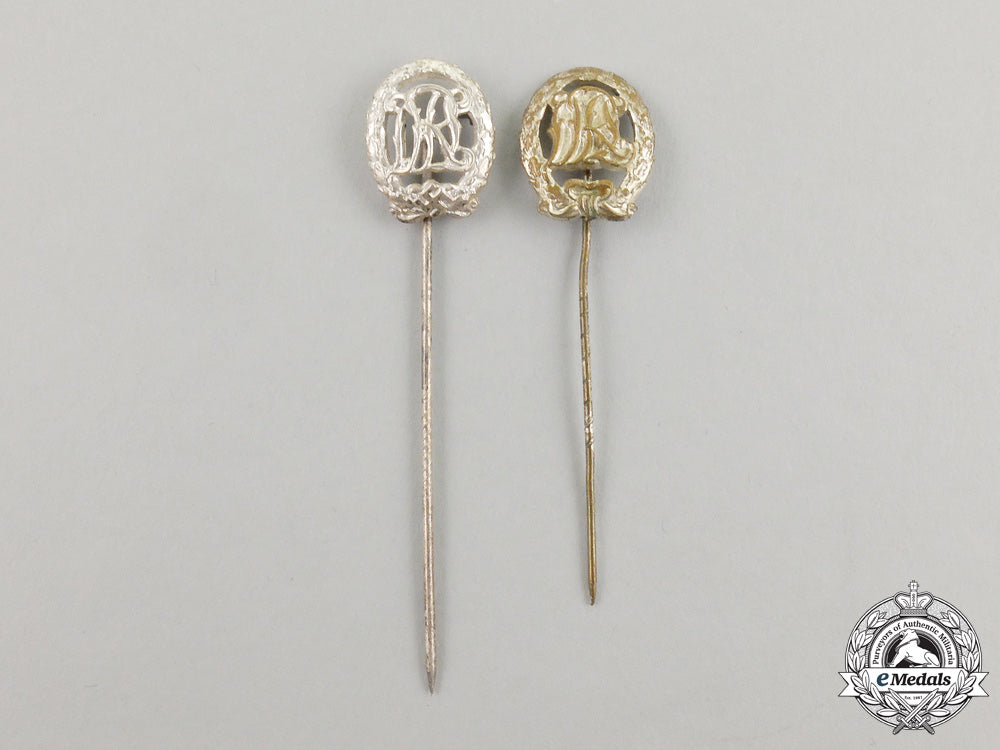 two_drl_silver_grade_sports_badge_miniature_stick_pins_j_216_2