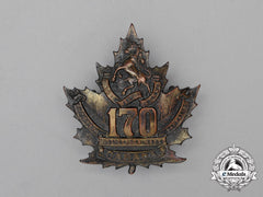 A First War 170Th Infantry Battalion "Mississauga Horse" Cap Badge