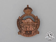 A First War Cef 178Th Infantry Battalion "Canadiens Francais" Cap Badge