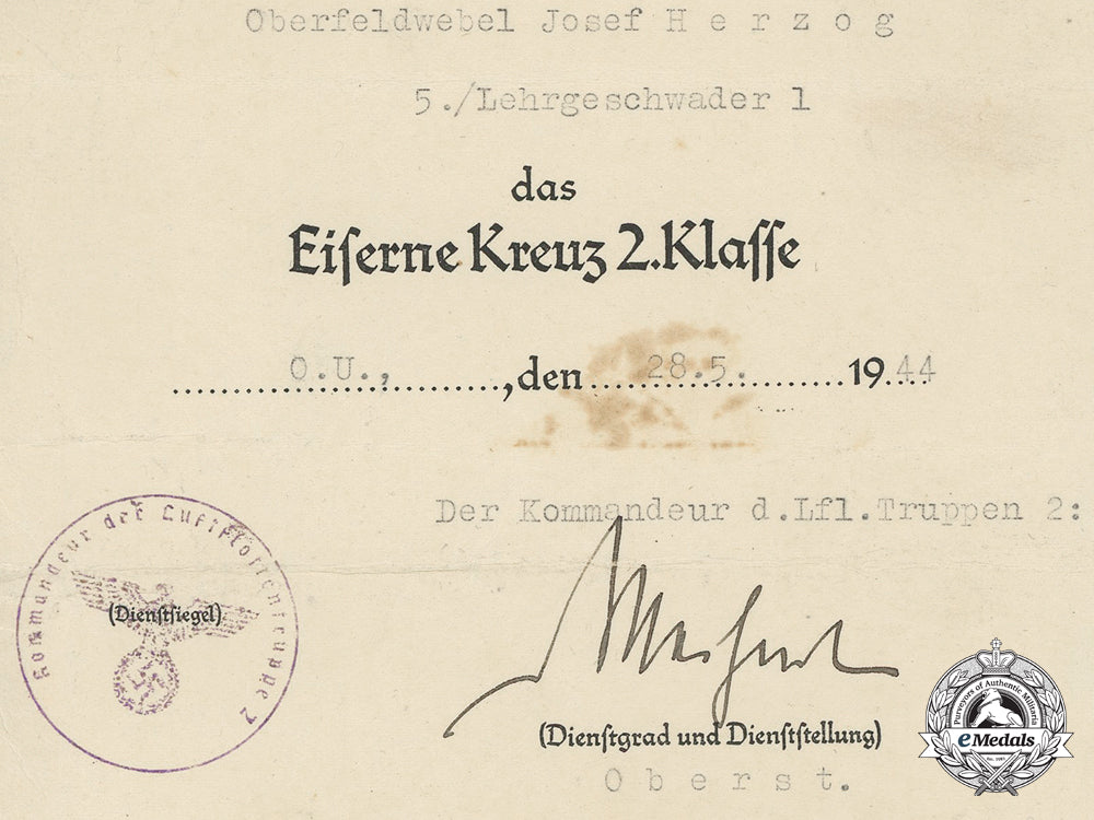 two_awards_documents_top_oberfeldwebel_j._herzog_j_335