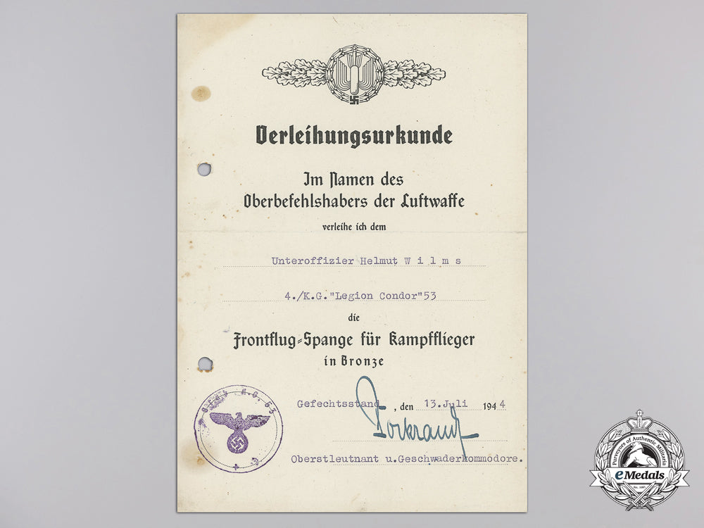 two_award_documents_to_unteroffizier_helmut_wilms;“_legion_condor”_j_337