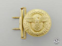 A Nsdap Political Leader’s Brocade Dress Belt Buckle By Camil & Bergmann