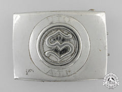 A German Worker's Bicycle And Driver's Solidarity League Belt Buckle; Published
