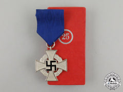 A German 25-Year Faithful Service Cross In Its Original Case Of Issue By Wächtler & Lange