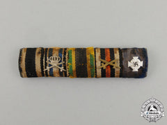A First And Second War Order Of The White Falcon Merit Cross Medal Ribbon Bar