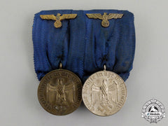 A Wehrmacht Long Service Medal Bar Pair
