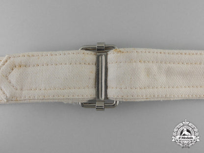 a_german_white_cloth_belt_with_slider_buckle_j_774