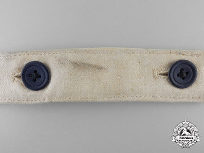 a_german_white_cloth_belt_with_slider_buckle_j_775