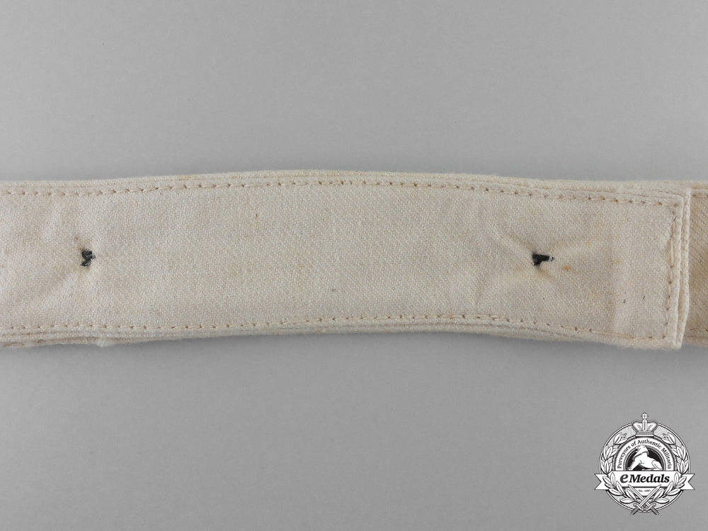 a_german_white_cloth_belt_with_slider_buckle_j_776