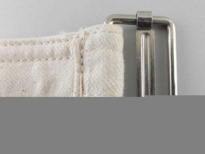a_german_white_cloth_belt_with_slider_buckle_j_779