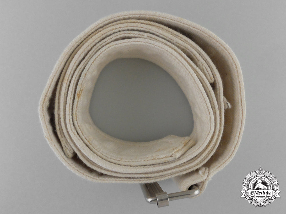 a_german_white_cloth_belt_with_slider_buckle_j_781