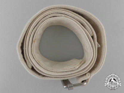a_german_white_cloth_belt_with_slider_buckle_j_781