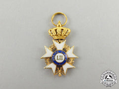 A Fine Miniature Tuscan Order Of Military Merit In Gold