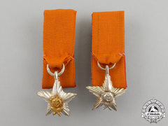 A Pair Of Miniature Nepalese Most Puissant Order Of The Gurkha Right Hand Awards