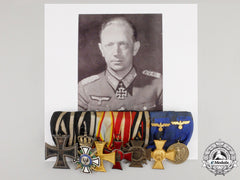 The Medal Bar Of Knight's Cross Recipient Colonel Thomas-Emil Wickede
