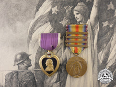 A First War & Korean War Father (Wounded) & Son (Kia) Purple Heart Group
