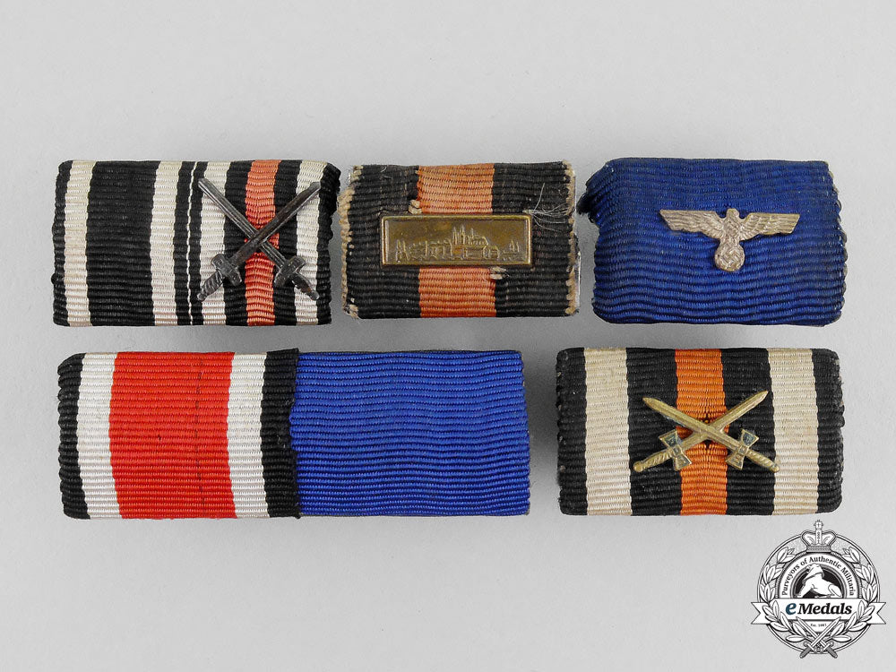 five_first_and_second_war_german_medal_ribbon_bars_k_343_1
