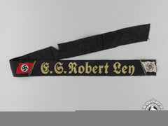 A German Labour Front Kdf  "E.s. Robert Len" Tally Ribbon